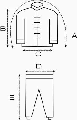 Kung Fu Uniform Size Chart