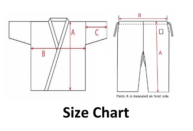 Isami Gi Size Chart